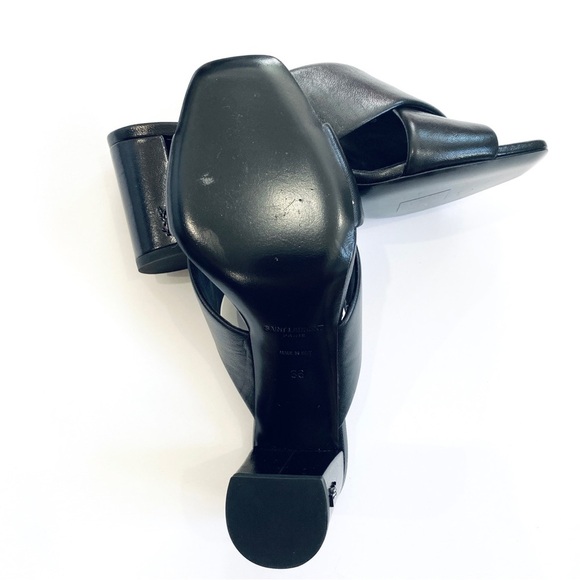 Saint Laurent black leather mules - Picture 4 of 9